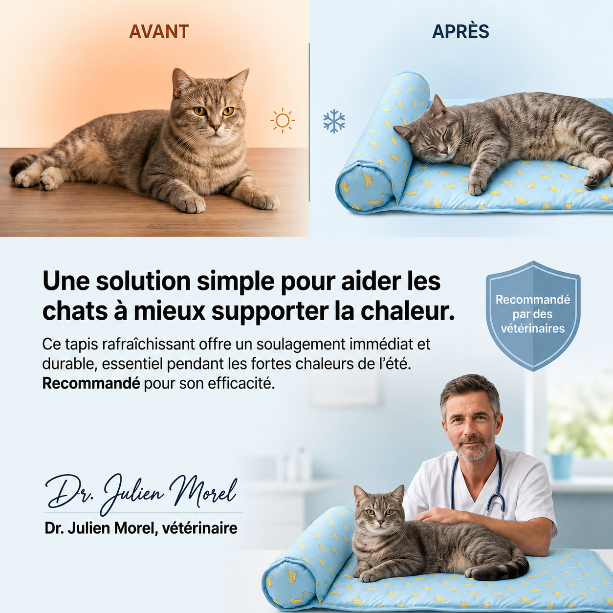 FraîchePatte™-Tapis rafraîchissant pour chiens et chats