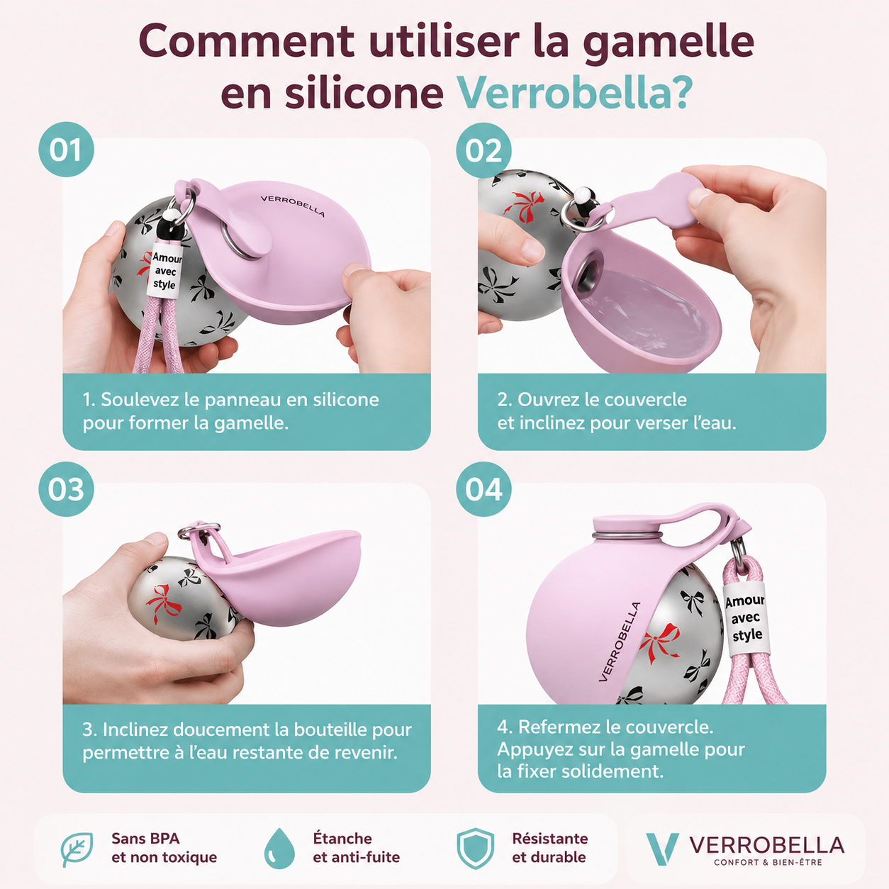 Gourde Toutou 2-en-1 Verrobella™