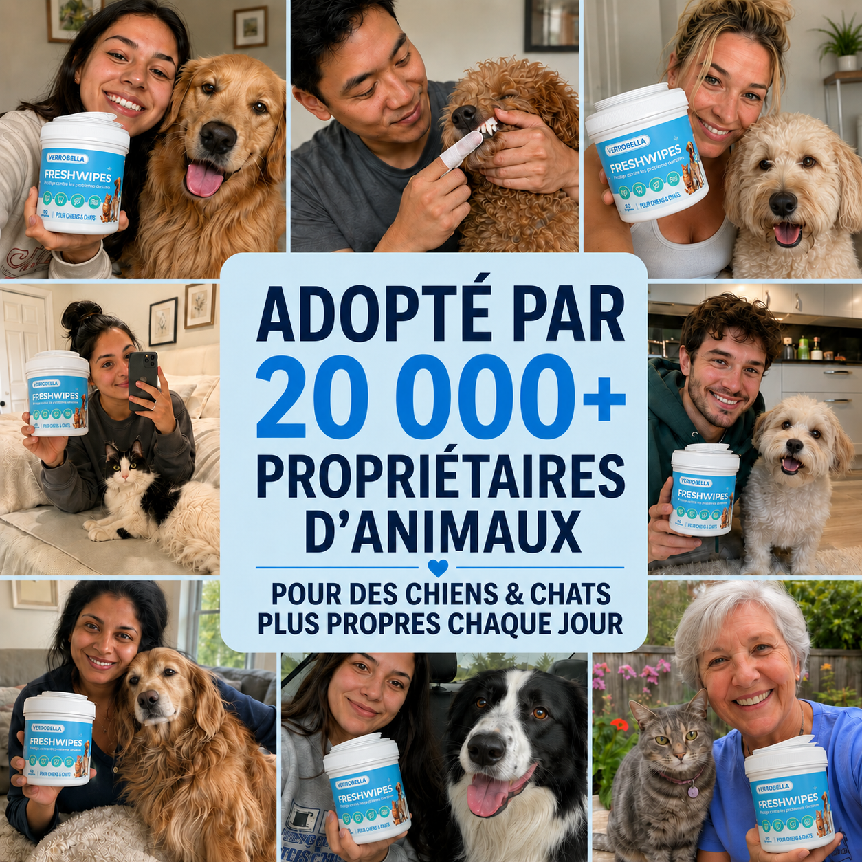 FreshWipes™ – Lingettes dentaires pour chiens et chats
