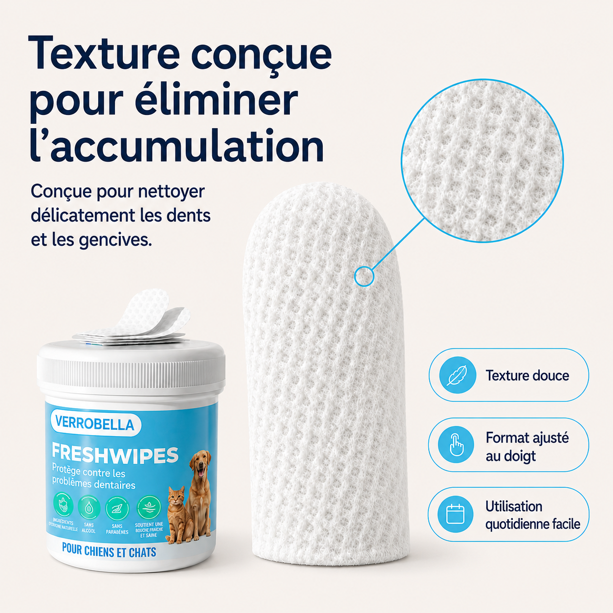 FreshWipes™ – Lingettes dentaires pour chiens et chats
